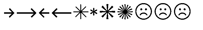 Neo Forma Icons Regular Font UPPERCASE