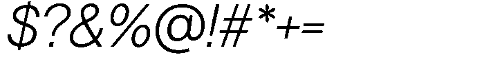 Neo Forma Sans Italic Font OTHER CHARS