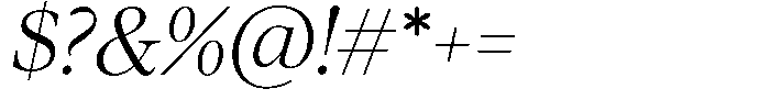Neo Forma Serif Italic Font OTHER CHARS