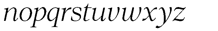 Neo Forma Serif Italic Font LOWERCASE