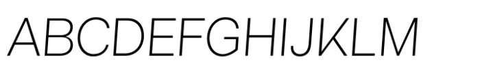 Neo Grotesk Light Oblique Font UPPERCASE