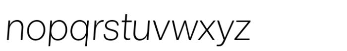 Neo Grotesk Light Oblique Font LOWERCASE