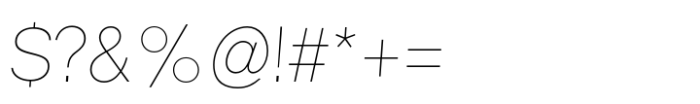 Neo Grotesk Thin Oblique Font OTHER CHARS