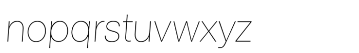 Neo Grotesk Thin Oblique Font LOWERCASE