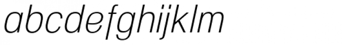 NeoGram Condensed Light Italic Font LOWERCASE