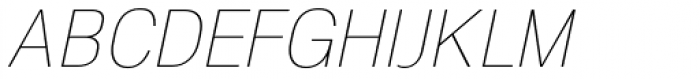 NeoGram Condensed UltraLight Italic Font UPPERCASE