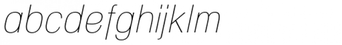 NeoGram Condensed UltraLight Italic Font LOWERCASE
