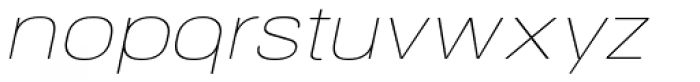 NeoGram Extended UltraLight Italic Font LOWERCASE