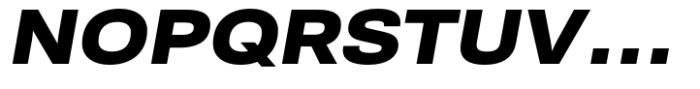 NeoGram Extrabold Wide Oblique Font UPPERCASE