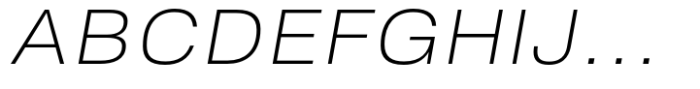 NeoGram Extralight Wide Oblique Font UPPERCASE