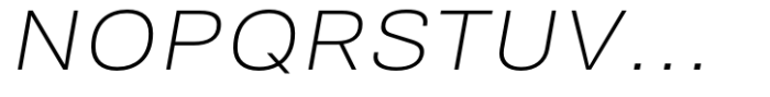 NeoGram Extralight Wide Oblique Font UPPERCASE
