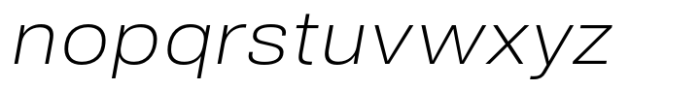 NeoGram Extralight Wide Oblique Font LOWERCASE