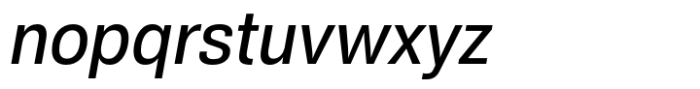NeoGram Regular Semi Condensed Oblique Font LOWERCASE