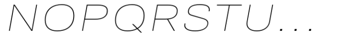NeoGram Thin Extra Oblique Font UPPERCASE
