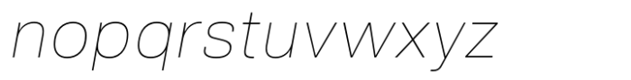 NeoGram Thin Oblique Font LOWERCASE