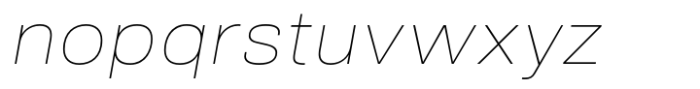 NeoGram Thin Wide Oblique Font LOWERCASE