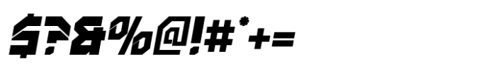 Neocrash Oblique Font OTHER CHARS