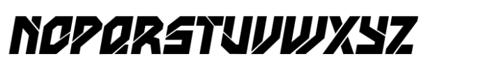 Neocrash Oblique Font UPPERCASE