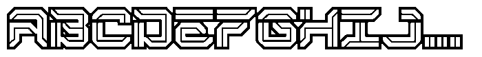 Neogrid Outline Font UPPERCASE