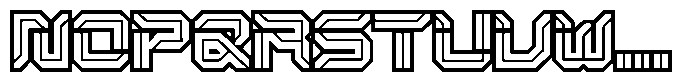 Neogrid Outline Font UPPERCASE