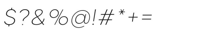 Neometric Alt Extra Light Italic Font OTHER CHARS