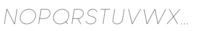 Neometric Alt Hairline Italic Font UPPERCASE
