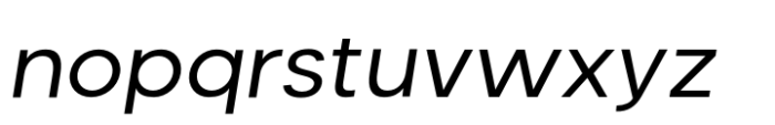 Neometric Alt Regular Italic Font LOWERCASE