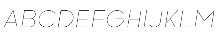 Neometric Hairline Italic Font UPPERCASE