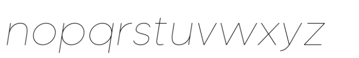 Neometric Hairline Italic Font LOWERCASE
