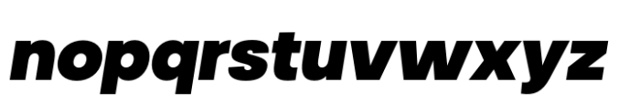 Neometric Heavy Italic Font LOWERCASE