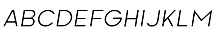 Neometric Light Italic Font UPPERCASE