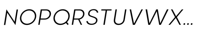 Neometric Light Italic Font UPPERCASE