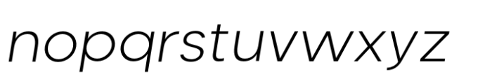 Neometric Light Italic Font LOWERCASE