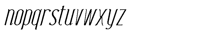 Neonette Serif Extra Light Italic Font LOWERCASE