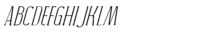Neonette Serif Thin Italic Font UPPERCASE