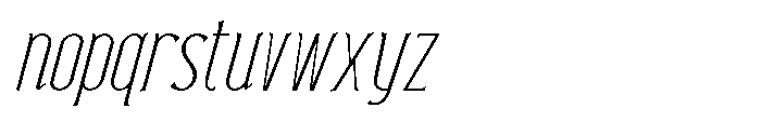 Neonette Serif Thin Italic Font LOWERCASE