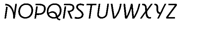 Neopol Print Light Slanted Font UPPERCASE