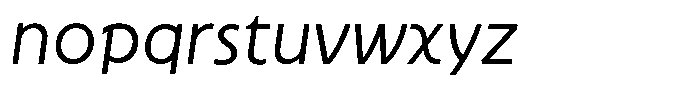 Neopol Print Light Slanted Font LOWERCASE