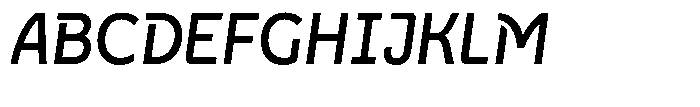Neopol Print Medium Slanted Font UPPERCASE