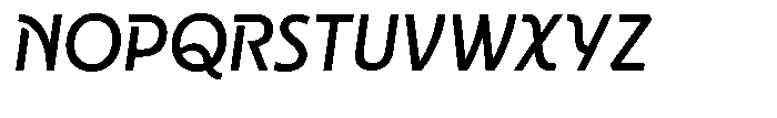 Neopol Print Medium Slanted Font UPPERCASE