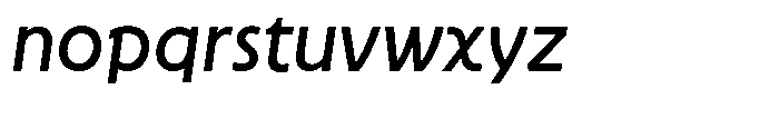 Neopol Print Medium Slanted Font LOWERCASE