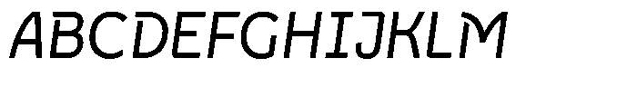 Neopol Print Regular Slanted Font UPPERCASE