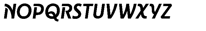Neopol Print Ultra Slanted Font UPPERCASE