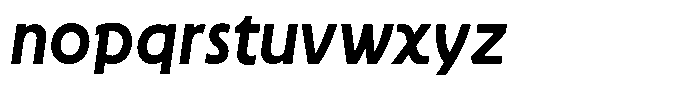 Neopol Print Ultra Slanted Font LOWERCASE