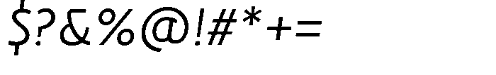 Neopol Sans Light Slanted Font OTHER CHARS