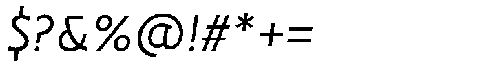 Neopol Script Light Font OTHER CHARS