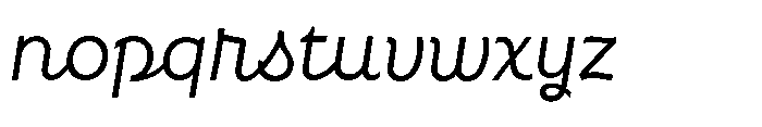 Neopol Script Light Font LOWERCASE