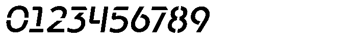 Neopol Stencil Bold Slanted Font OTHER CHARS