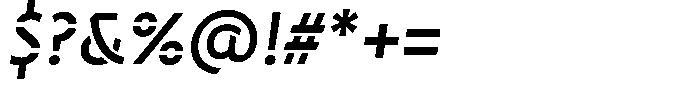 Neopol Stencil Bold Slanted Font OTHER CHARS