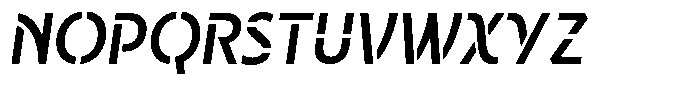 Neopol Stencil Bold Slanted Font UPPERCASE
